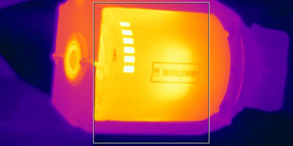 Thermal image of a manufacturing motor