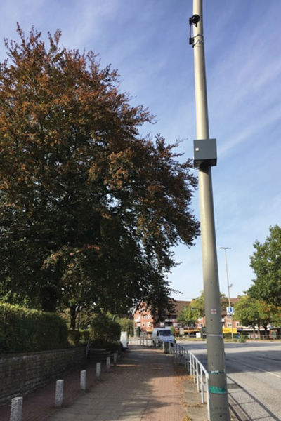 A flir traffic monitoring camera in Hamburg 